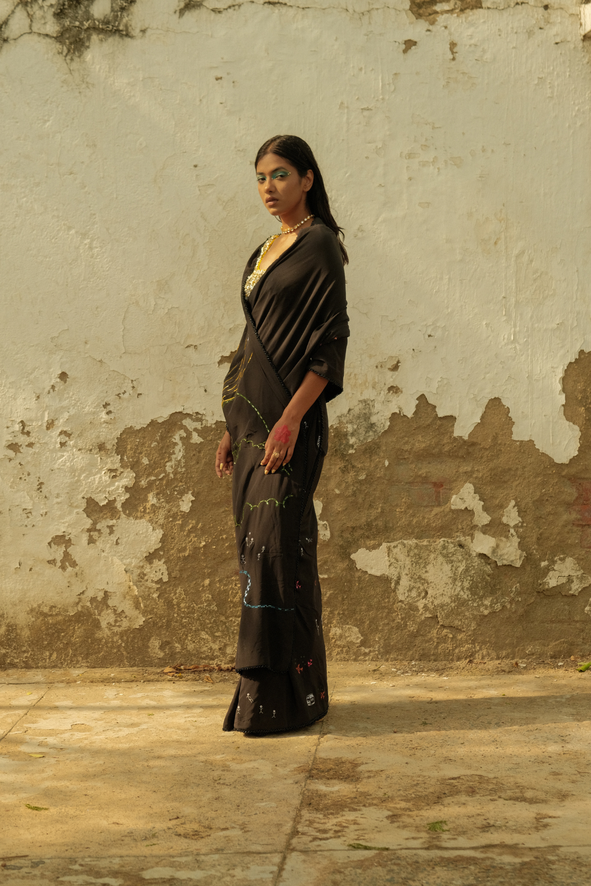 Midnight sun saree