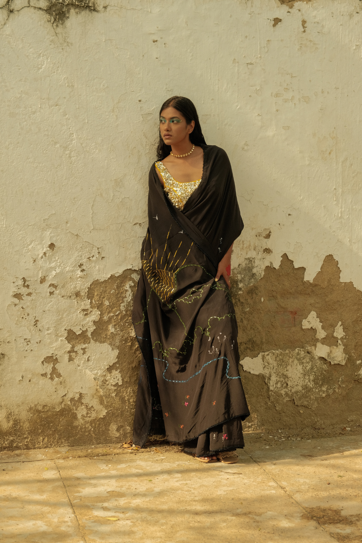 Midnight sun saree