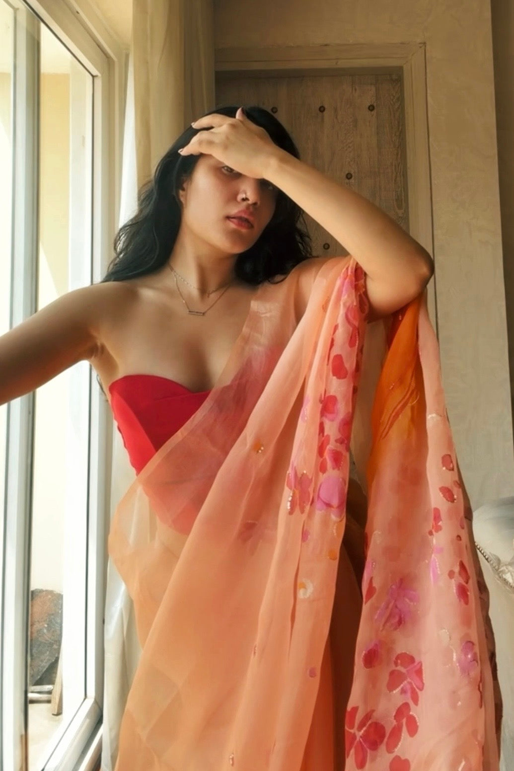 Cherry Blossom Saree