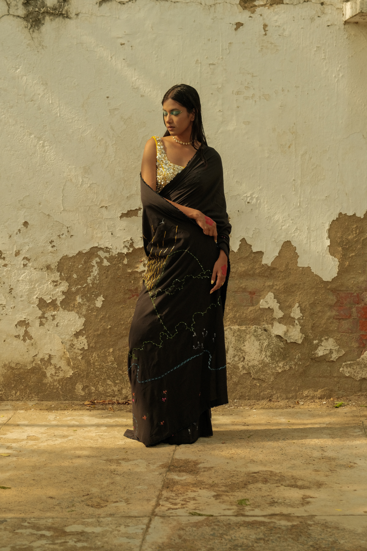Midnight sun saree