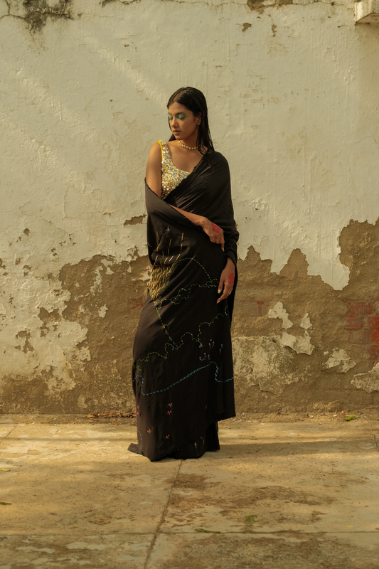 Midnight sun saree