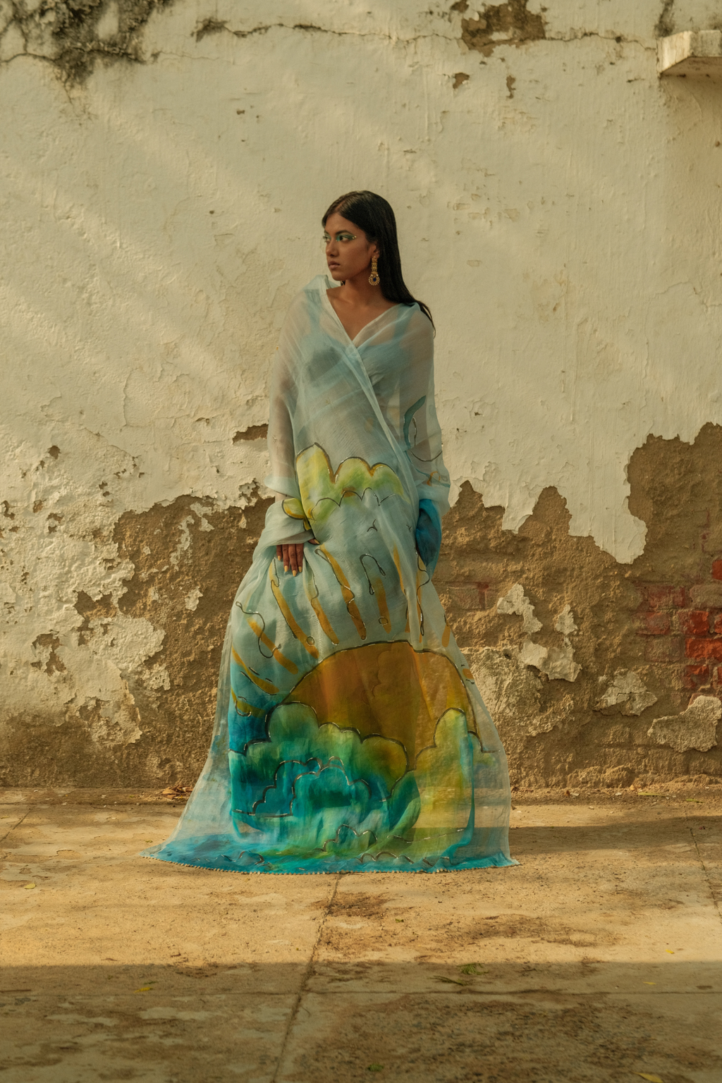 Sunset Saree