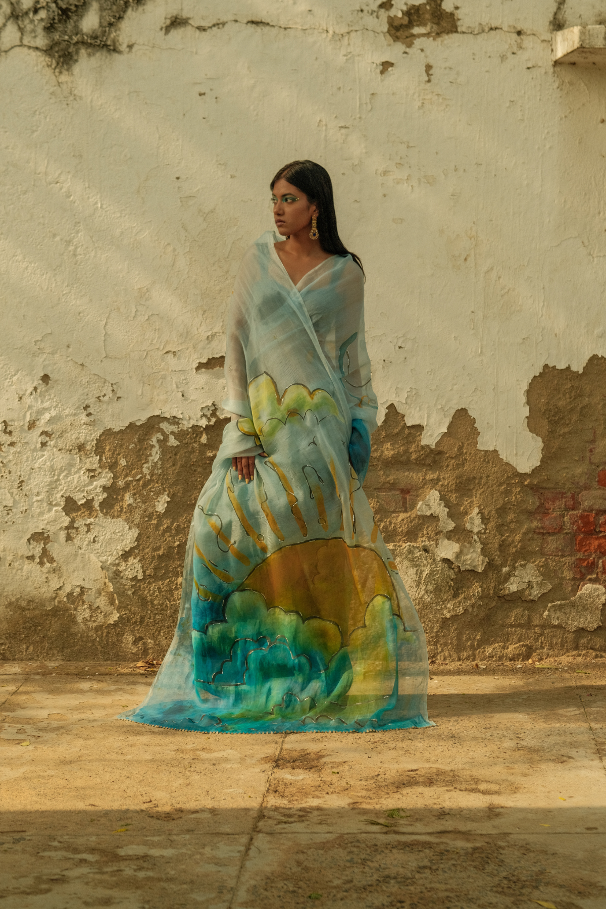 Sunset Saree