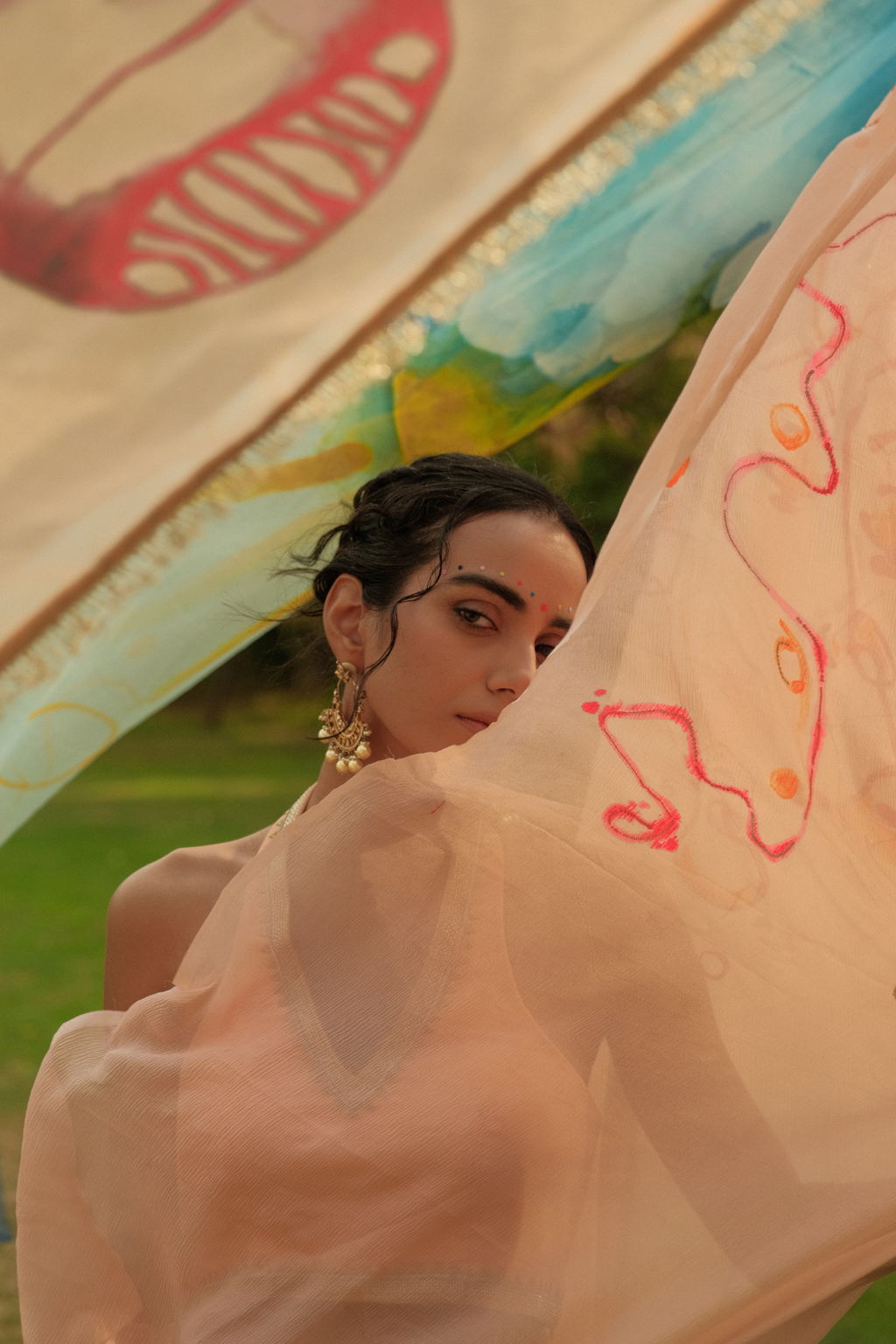 Sweet Peach Saree