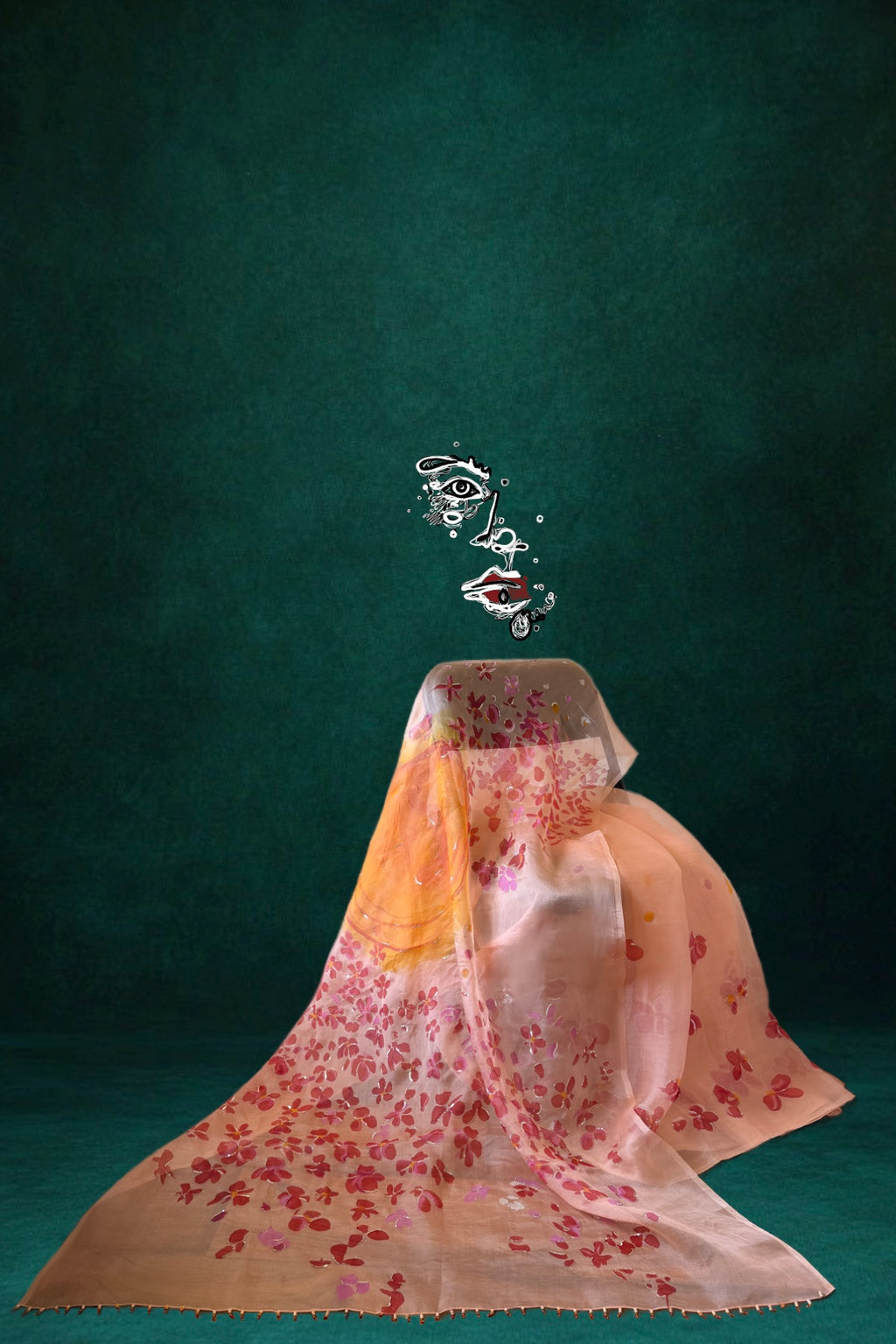 Cherry Blossom Saree