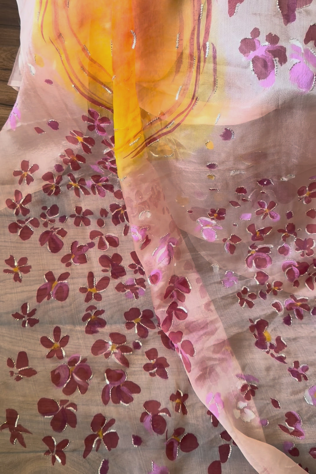 Cherry Blossom Saree